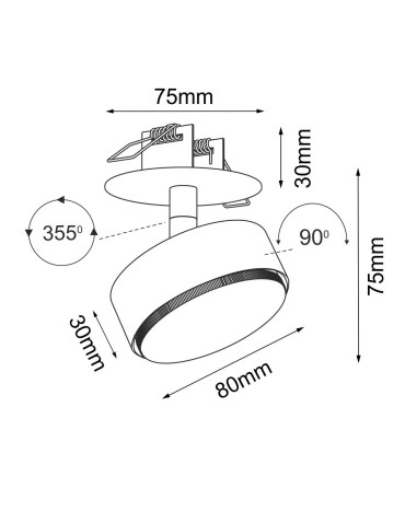 Brosline Lampa wpuszczana Drop in 1 - Czarna 3258 - produkt 2