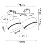 Reflektory wpuszczane w sufit - Brosline Lampa wpuszczana Drop in 2 - Czarna 3261 - product 2