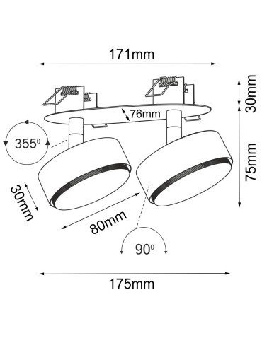 Brosline Lampa wpuszczana Drop in 2 - Biała 3276 - produkt 2