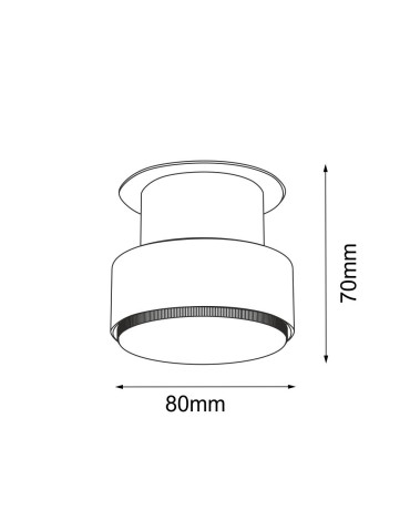Brosline Plafon Etna 1 - Biały (70 mm) 1266 - produkt 2