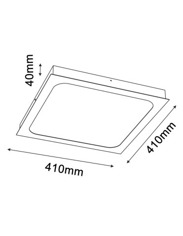 Brosline Plafon Hika - Czarny (410x410 mm) 3000K 1052 - produkt 2