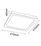 Plafony kwadratowe - Brosline Plafon Hika - Biały (410x410 mm) 4000K 1055 - product 2