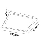 Plafony kwadratowe - Brosline Plafon Hika - Biały (610x610 mm) 4000K 1059 - product 2
