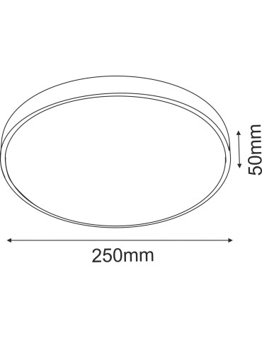 Brosline Plafon Ika 25 - Biały-czarny IP54 3000K 1060 - produkt 2