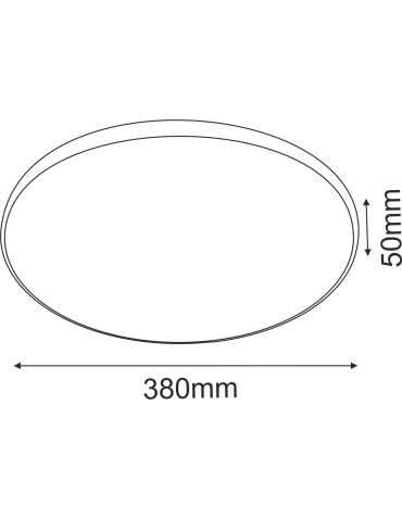 Brosline Plafon Ika 38 - Biały-czarny IP54 4000K 1065 - produkt 2