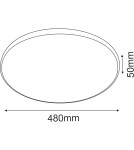 Plafony LED - Brosline Plafon Ika 48 - Biały-czarny IP54 4000K 1067 - product 2