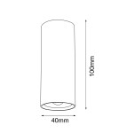 Oprawy sufitowe okrągłe - Brosline Plafon Point 40 - Biały (100 mm) 1251 - product 2