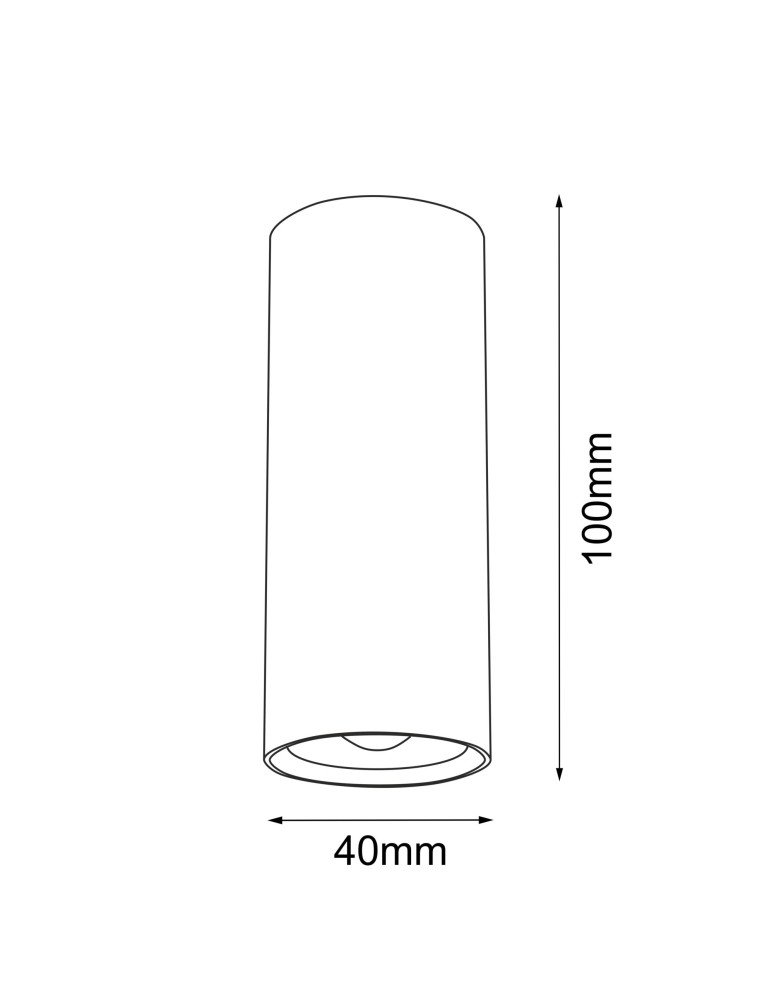 Oprawy sufitowe okrągłe - Brosline Plafon Point 40 - Biały (100 mm) 1251 - product kolory-swiatla.pl 2