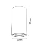 Oprawy sufitowe okrągłe - Brosline Plafon Point 55 - Biały (100 mm) 1253 - product 2