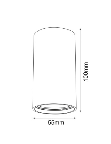 Brosline Plafon Point 55 - Biały (100 mm) 1253 - produkt 2