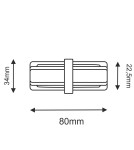 Akcesoria do szynoprzewodów 1 fazowych - Brosline Łącznik prosty szynoprzewodu natynkowego 1F 230V - Czarny 6304 - product 2