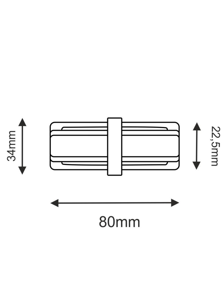 Akcesoria do szynoprzewodów 1 fazowych - Brosline Łącznik prosty szynoprzewodu natynkowego 1F 230V - Biały 6305 - product kolory-swiatla.pl 2