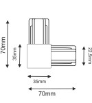 Akcesoria do szynoprzewodów 1 fazowych - Brosline Łącznik L szynoprzewodu natynkowego 1F 230V - Czarny 6306 - product 2