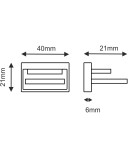 Akcesoria do szynoprzewodów 1 fazowych - Brosline Zakończenie szynoprzewodu natynkowego 1F 230V - Białe 6311 - product 2