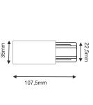Akcesoria do szynoprzewodów 1 fazowych - Brosline Zasilanie szynoprzewodu natynkowego 1F 230V - Białe 6313 - product 2