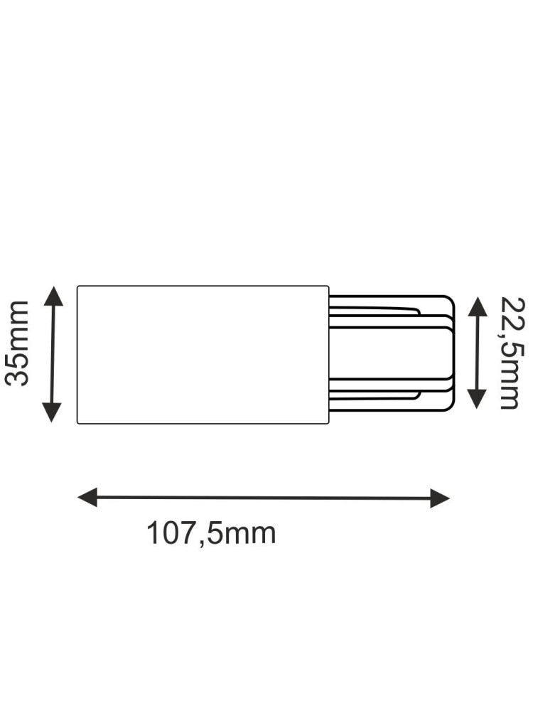 Akcesoria do szynoprzewodów 1 fazowych - Brosline Zasilanie szynoprzewodu natynkowego 1F 230V - Białe 6313 - product kolory-swiatla.pl 2