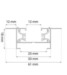 Szyny 1 fazowe - Brosline Szynoprzewód podtynkowy 1F 230V - Biały (900 mm) 6342 - product 2
