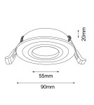 Brosline Lampa wpuszczana Tochi in - Biała 3025 Brosline Lampa wpuszczana Tochi in - Biała 3025
