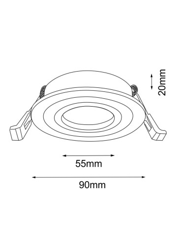 Brosline Lampa wpuszczana Tochi in - Biała 3025 - produkt 2