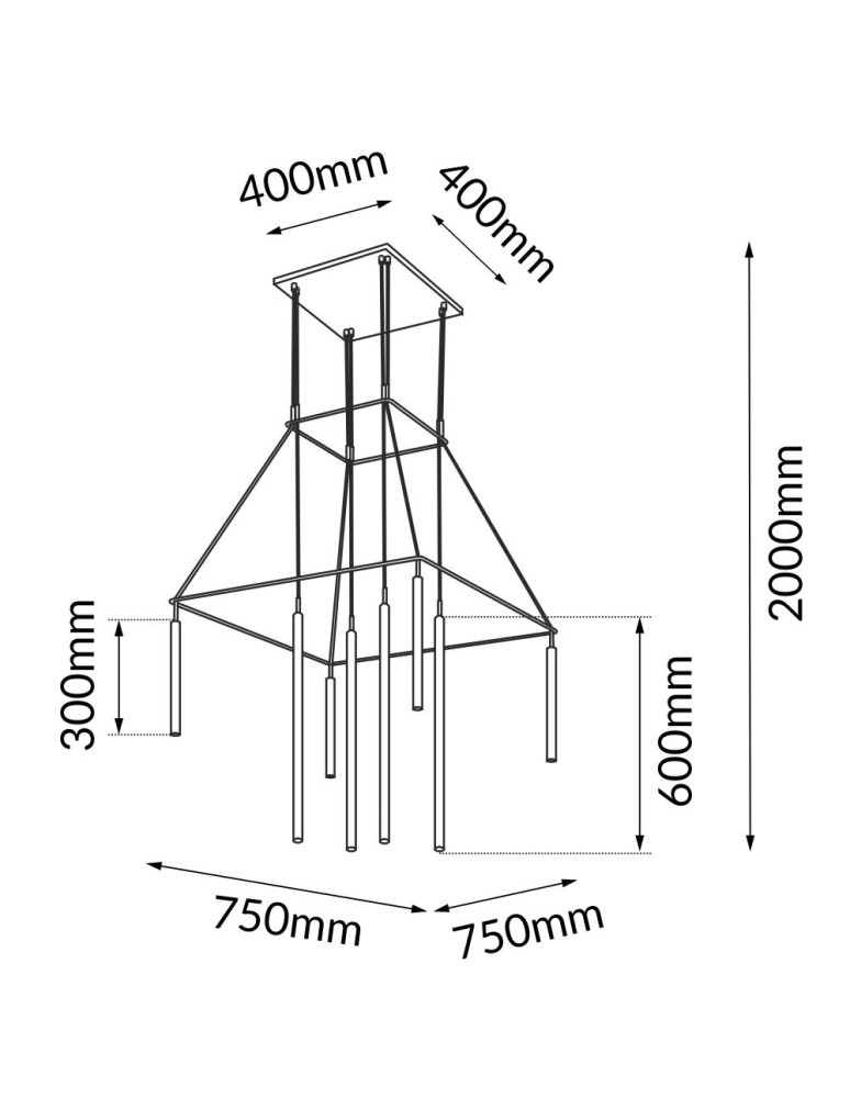 Lampy wiszące designerskie - Dohar Lampa wisząca alha H - (750 mm) Czarna 9010 - product kolory-swiatla.pl 2