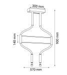 Lampy wiszące designerskie - Dohar Lampa wisząca alha S 2 - Czarna (570 mm) 4000K 9053 - product 2
