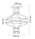 Lampy wiszące designerskie - Dohar Lampa wisząca alha S 4 - Czarna (780 mm) Premium 3000 - 6000K 9054 - product 2