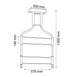 Lampy wiszące designerskie - Dohar Lampa wisząca alha S 2 - Czarna (570 mm) 3000K 9057 - product 2
