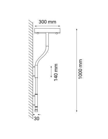 Dohar Kinkiet alha S - Czarny (1000 mm) 3000K 9059 - produkt 2