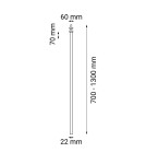 Dohar Lampa wpuszczana alha T - Stal nierdzewna polerowana (900 mm) 9087 Dohar Lampa wpuszczana alha T - Stal nierdzewna polerowana (900 mm) 9087