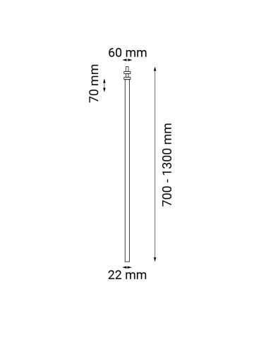 Dohar Lampa wpuszczana alha T - Biała (1100 mm) 9104 - produkt 2