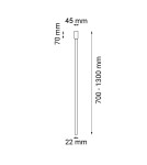 Dohar Plafon alha Y - Stal nierdzewna polerowana (700 mm) 9131 Dohar Plafon alha Y - Stal nierdzewna polerowana (700 mm) 9131