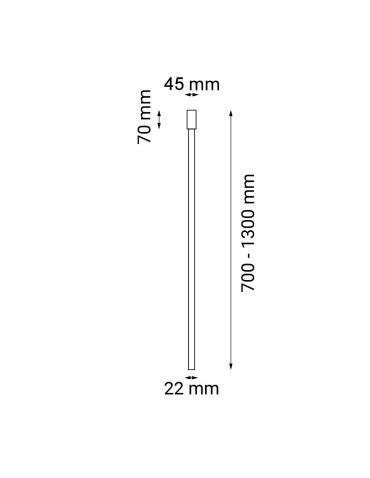 Dohar Plafon alha Y - Czekolada mat (800 mm) 9681 - produkt 2