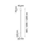 Lampy sufitowe downlighty - tuby - Dohar Plafon alha N - Biały (1200 mm) 9316 - product 2