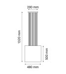 Dohar Lampa wisząca IHI - Czarna-miedziany (480 mm) 9493 Dohar Lampa wisząca IHI - Czarna-miedziany (480 mm) 9493