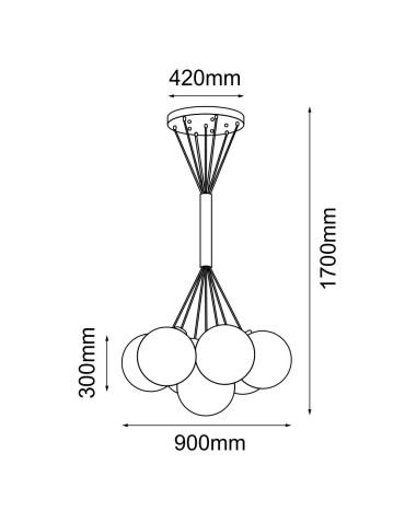 Dohar Lampa wisząca iO 7 - Czarna (900 mm) 9142 - produkt 2