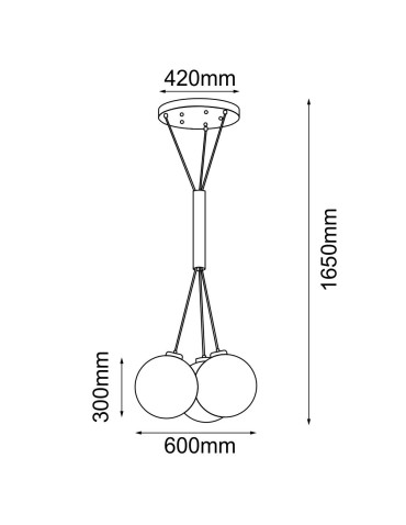 Dohar Lampa wisząca iO 3 - Czarna (600 mm) 9143 - produkt 2