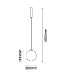 Lampy wiszące kule - Dohar Lampa wisząca iO 1 - Czarna (300 mm) 9145 - product 2