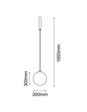 Dohar Lampa wisząca iO 1 - Czarna (300 mm) 9145 - produkt 2