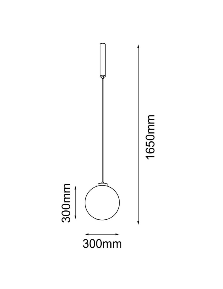 Lampy wiszące kule - Dohar Lampa wisząca iO 1 - Czarna (300 mm) 9145 - product kolory-swiatla.pl 2