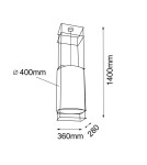 Lampy wiszące designerskie - Dohar Lampa wisząca PAA - Czarna-mosiężny (400 mm) 9551 - product 2