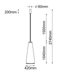Dohar Lampa wisząca Ponte 42 - Biała (420 mm) 3000K 5052 Dohar Lampa wisząca Ponte 42 - Biała (420 mm) 3000K 5052