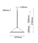 Dohar Lampa wisząca Ponte 107 - Czarna (1070 mm) 3000K 5049 Dohar Lampa wisząca Ponte 107 - Czarna (1070 mm) 3000K 5049