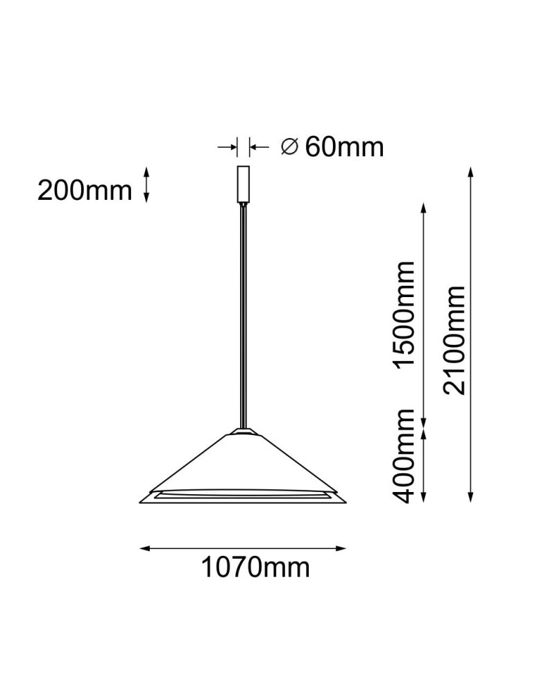 Dohar Lampa wisząca Ponte 107 - Czarna (1070 mm) 3000K 5049 Dohar Lampa wisząca Ponte 107 - Czarna (1070 mm) 3000K 5049