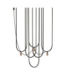 Lampy wiszące designerskie - Dohar Lampa wisząca Udin 3 - Czarna-platyna mat 9784 - product 1