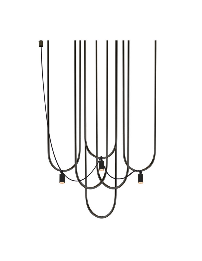 Dohar Lampa wisząca Udin 3 - Czarna 9786
