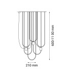 Lampy wiszące designerskie - Dohar Lampa wisząca Udin 3 - Czarna 9786 - product 2
