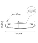 Lampy sufitowe ringi - Shilo Plafon Agari 87 - Czarny (870 mm) 3000K 1340 - product 2