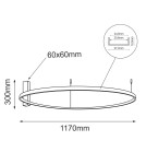 Lampy sufitowe ringi - Shilo Plafon Agari 117 - Złoty (1170 mm) 4000K 1355 - product 2