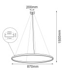 Shilo Lampa wisząca Agari 87 - Czarna (870 mm) 3000K 5330 Shilo Lampa wisząca Agari 87 - Czarna (870 mm) 3000K 5330