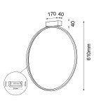 Kinkiety ringi - Shilo Kinkiet Agaro 57 - Złoty (610 mm) 3000K 4304 - product 2